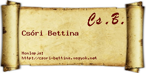 Csóri Bettina névjegykártya