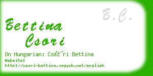 bettina csori business card